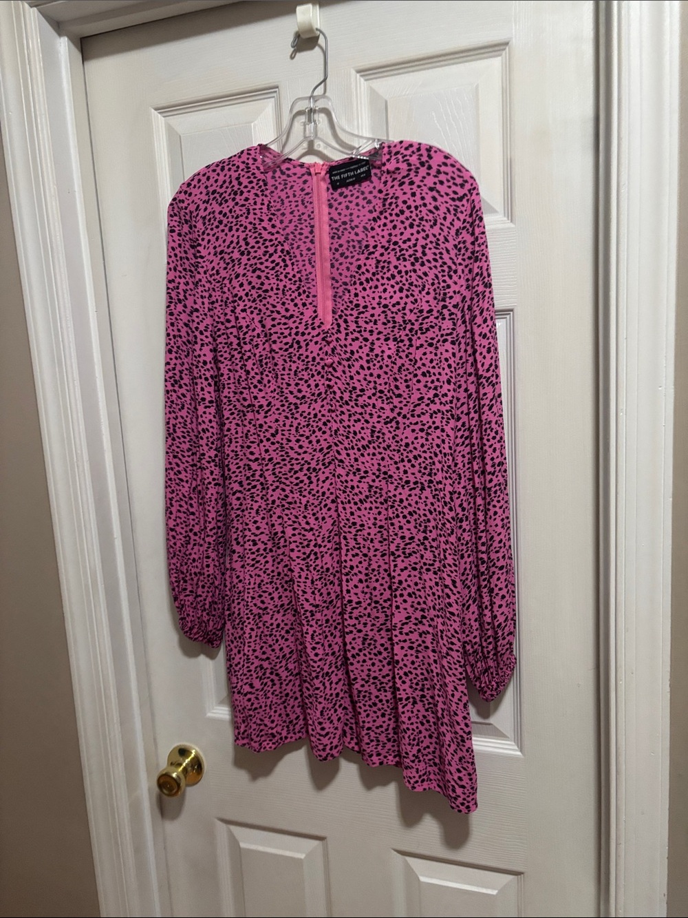 The Fifth Label Hot Pink Leopard-Print Mini Dress